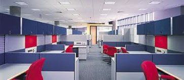 Interior view of the office after quality cabling work 