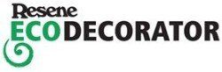 The logo for resene eco decorator is green and black.