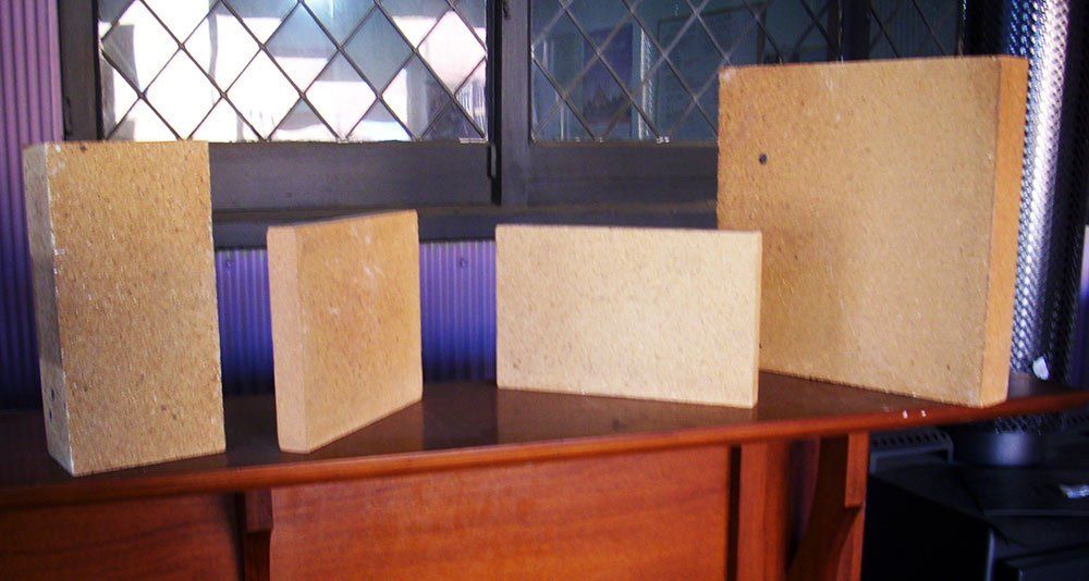 different materials on display for pizza ovens