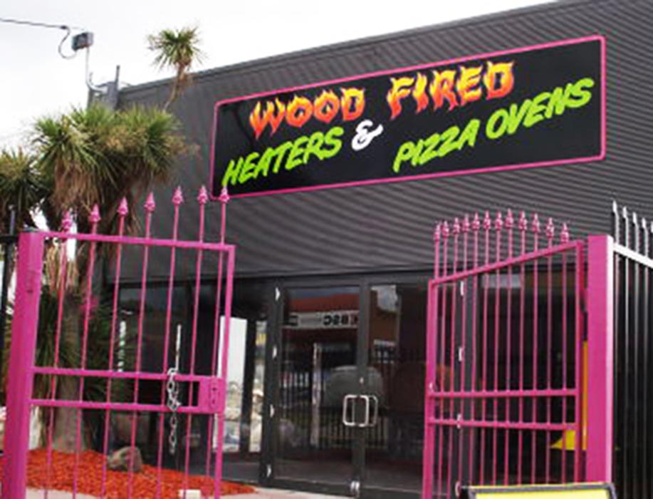 front entrance to radiant fire bricks and pizza ovens