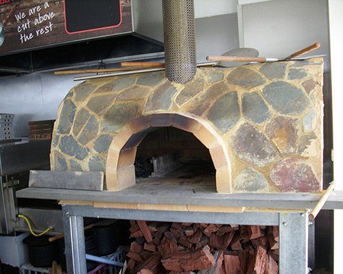 colorful pizza oven