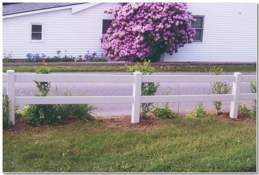 Fragment of a White Plastic Fence — Green, OH — Big John Fence Company
