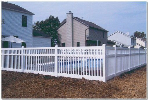 Vertical Slat Plastic PVC Fence — Green, OH — Big John Fence Company