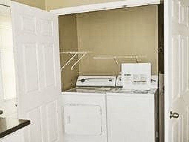 Laundry closet with appliances