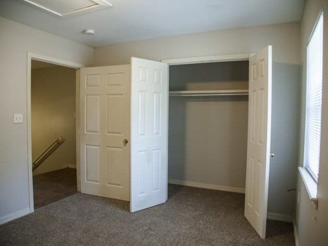Bedroom with large closet