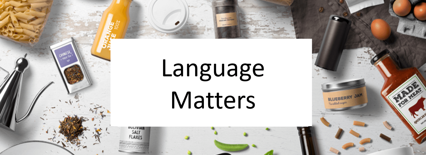 Correct language, food labels
