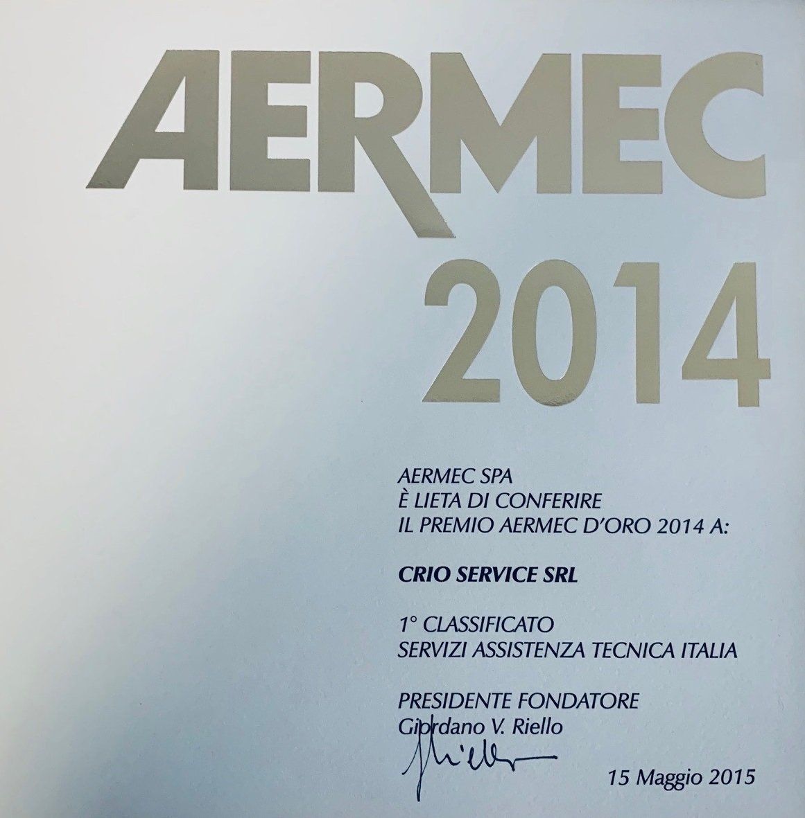 aermec certificazione