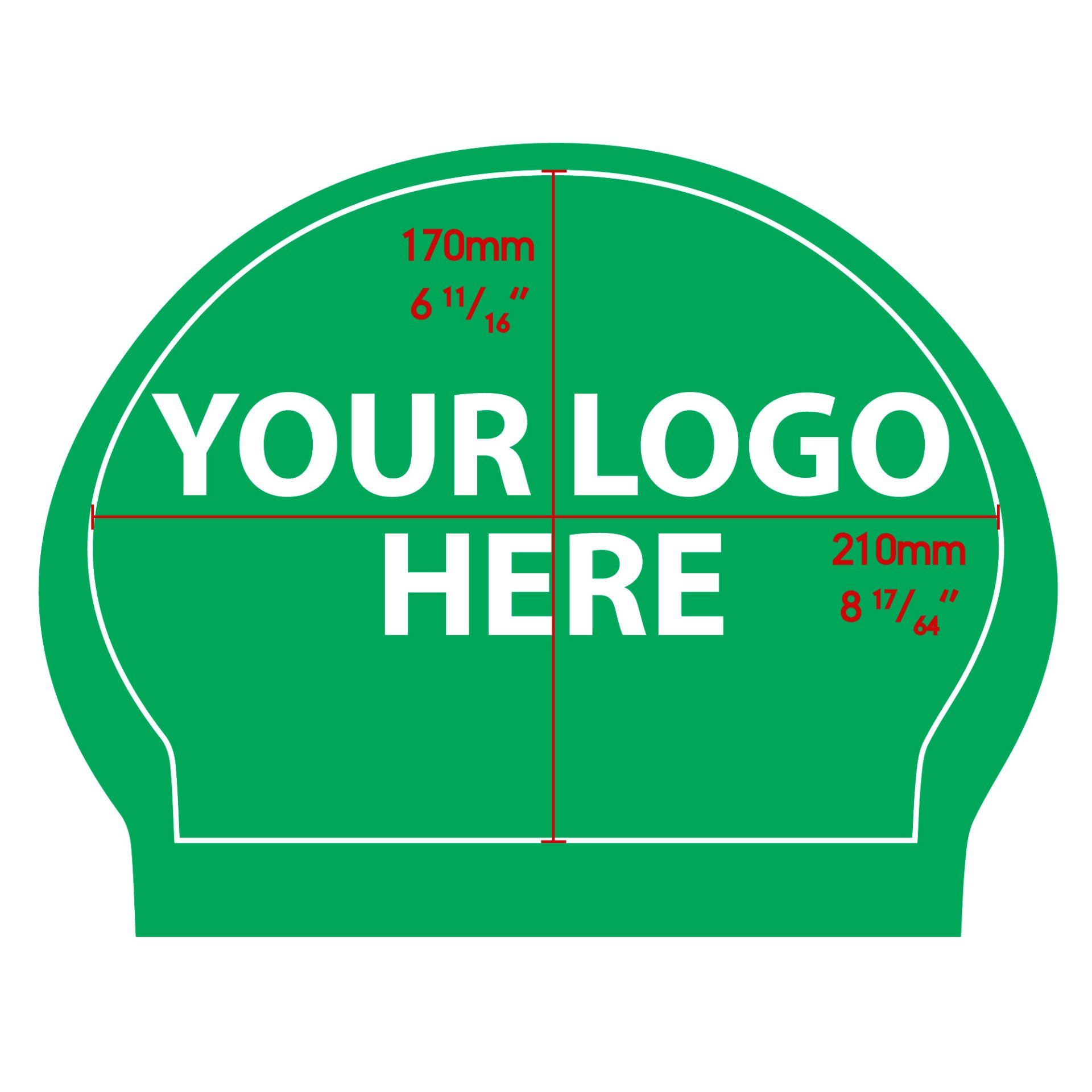 A green sign that says your logo here