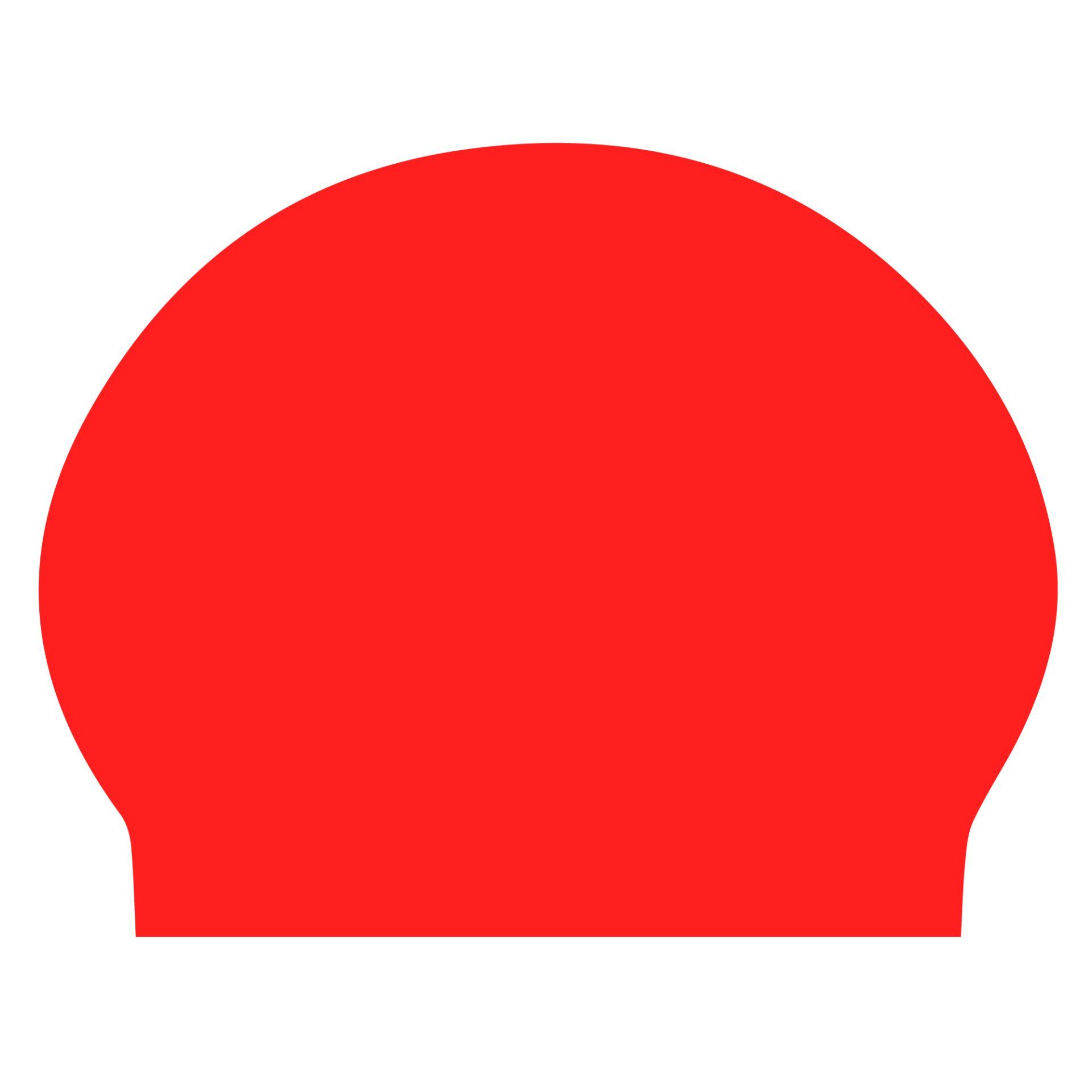 A red circle is on a white background.