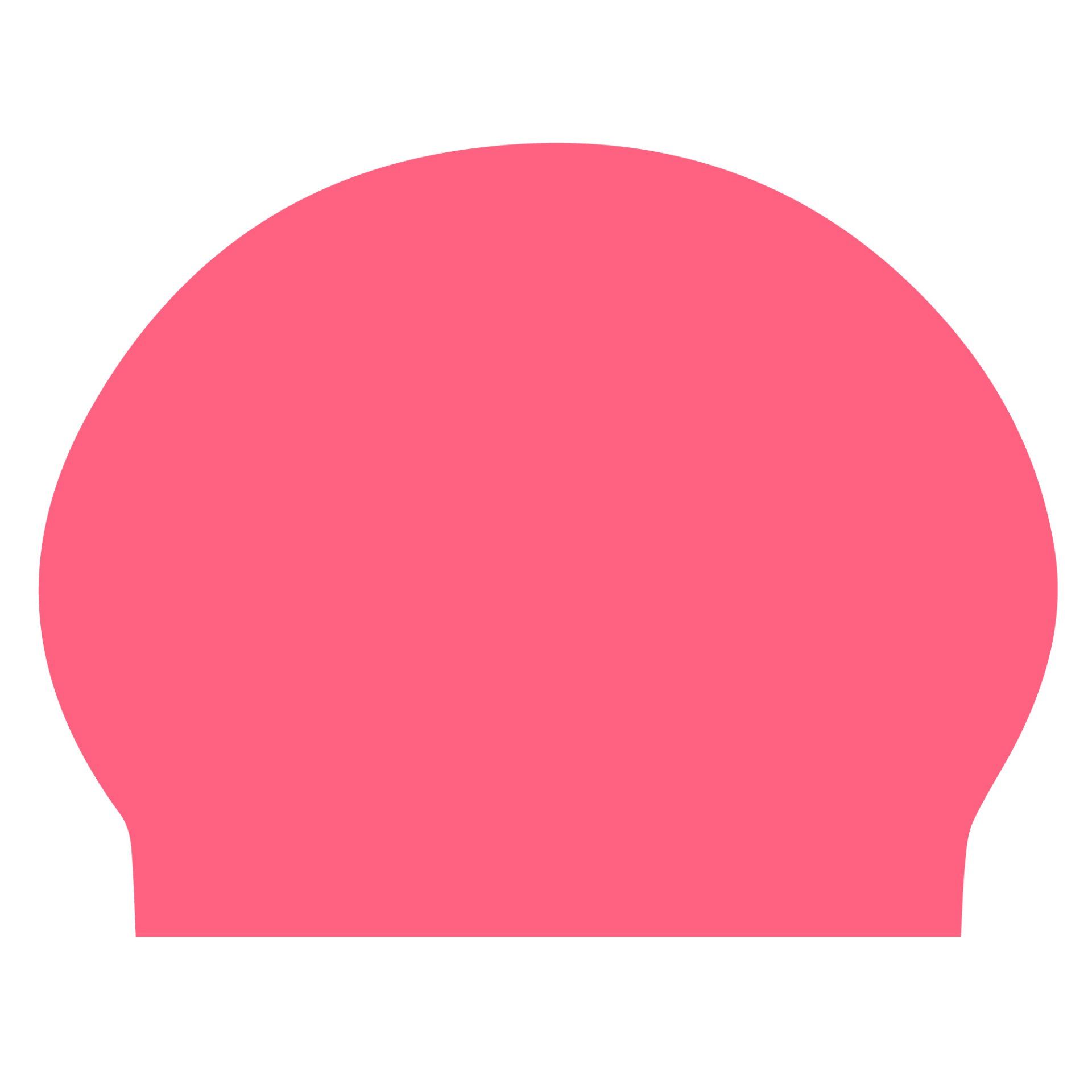 A pink swimming cap is shown on a white background.