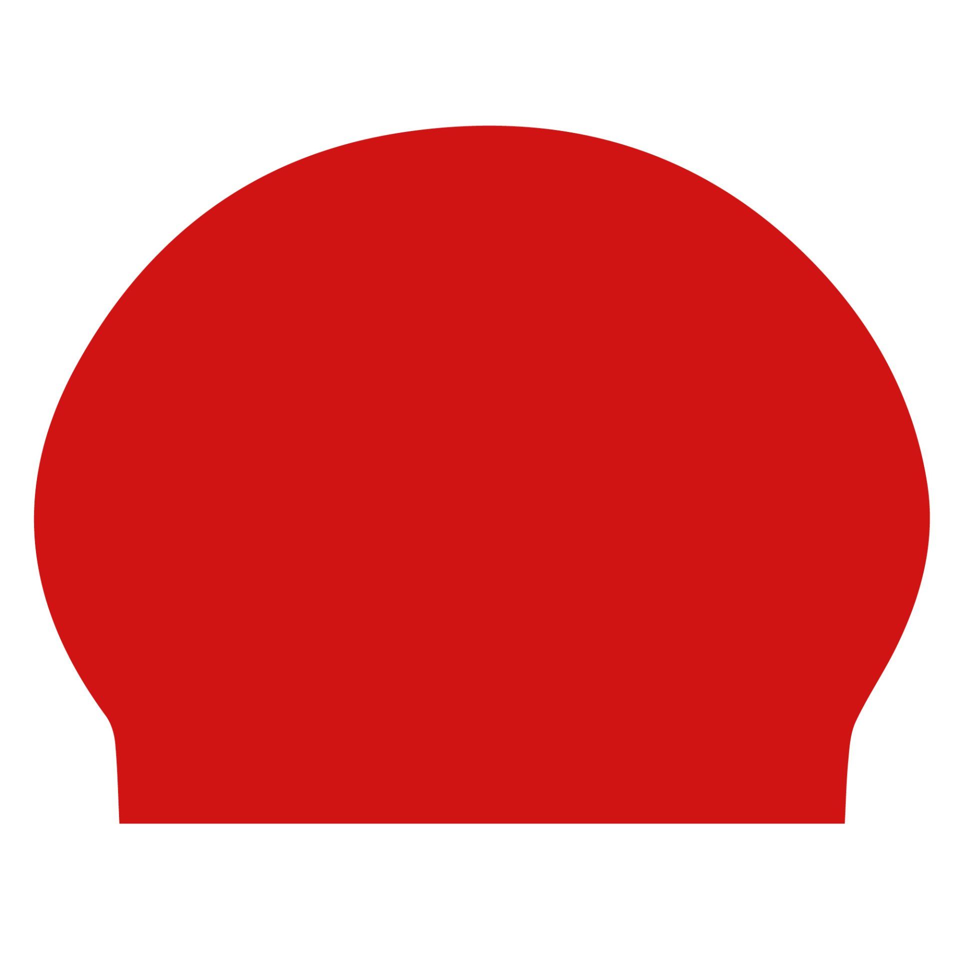 A red circle is on a white background.