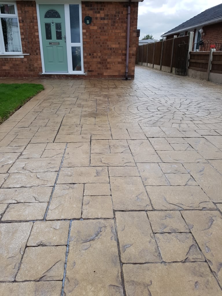 wide paved driveway