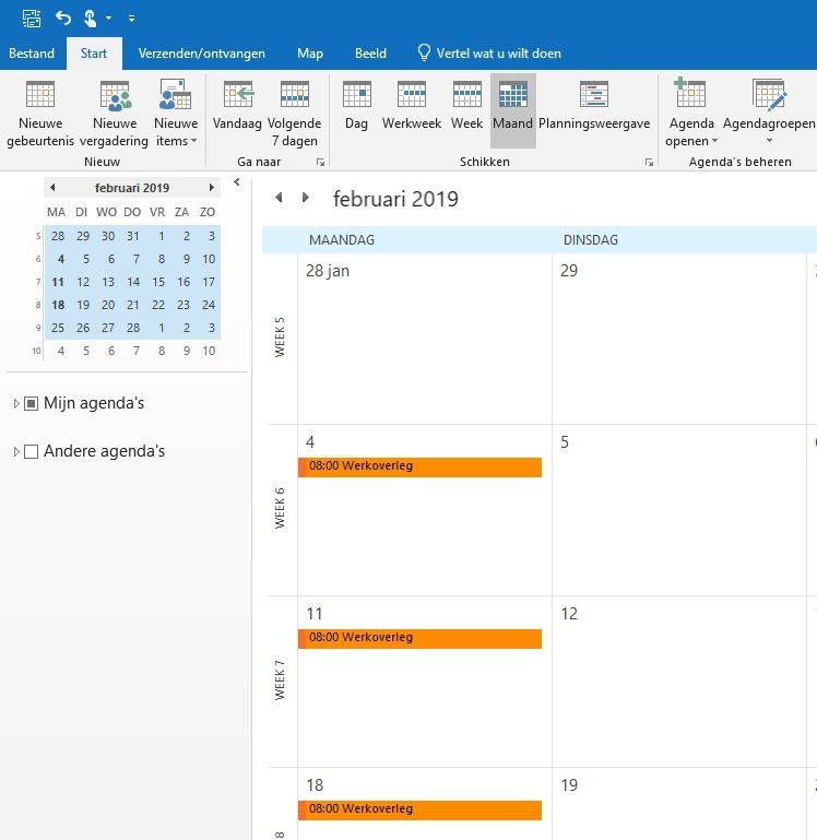 Agenda Outlook