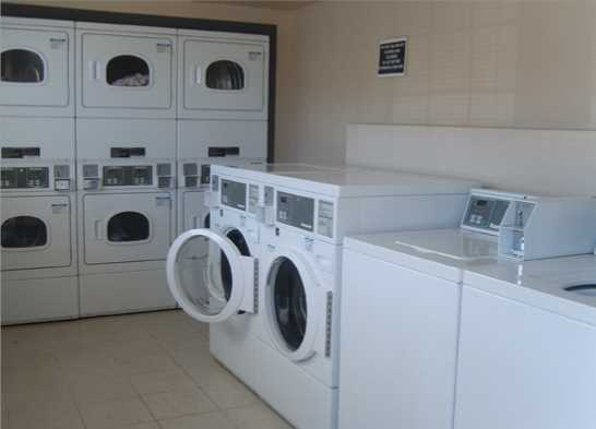 Interior view of on-site laundry center