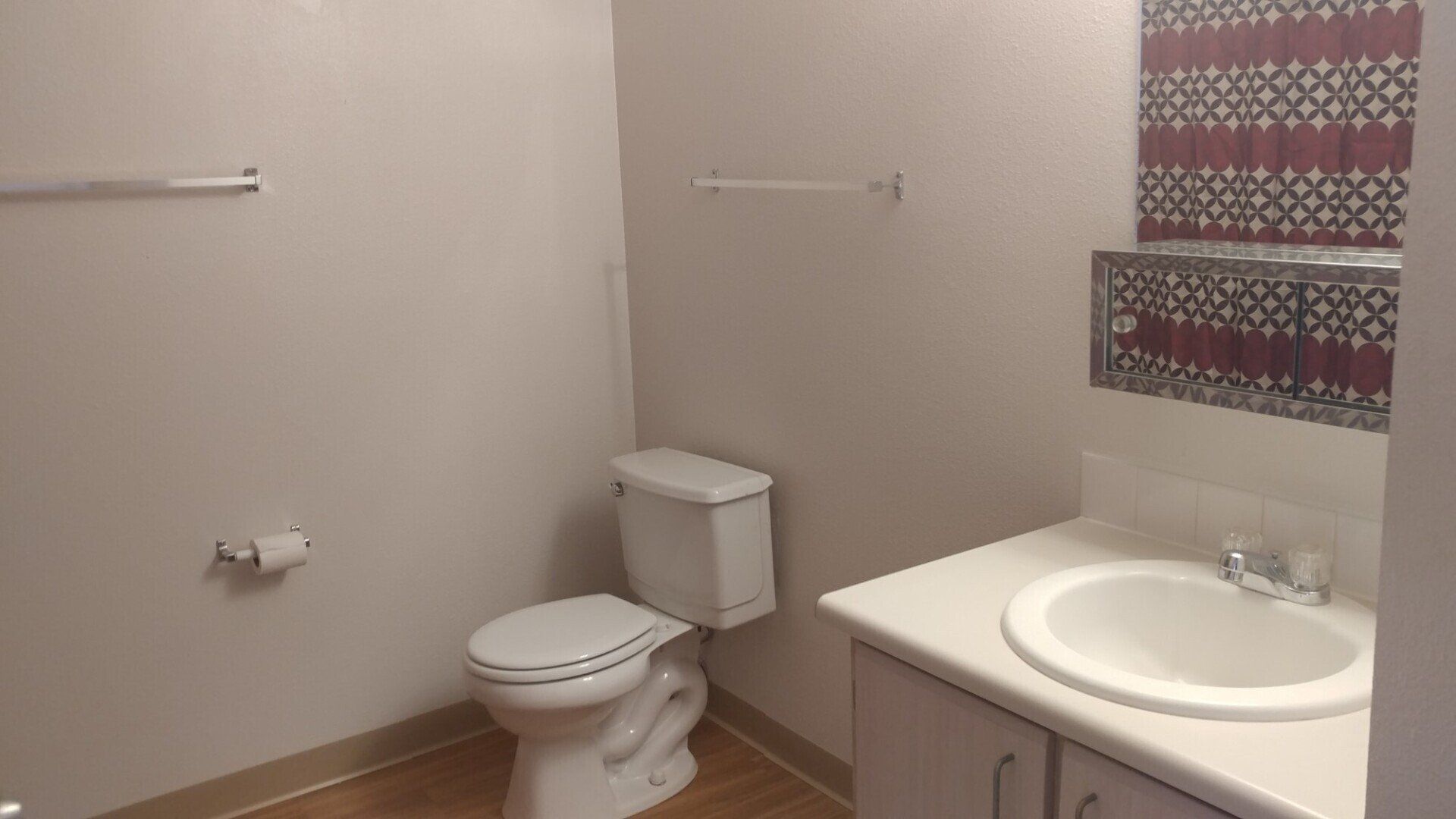 Interior of bathroom toilet and sink