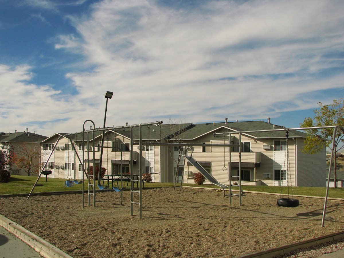 Exterior view of playground equipment