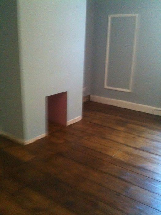 Newly laid floor