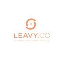 Leavy.co logo in orange on white background with the tagline “We make travel easier every day”