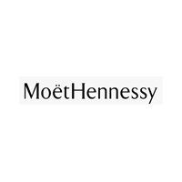 Moët Hennessy logo in black text on a white background