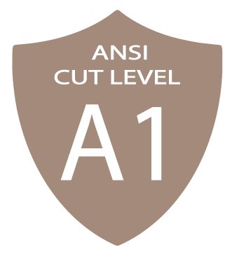 Un escudo marrón con las palabras ansi cut nivel a1.