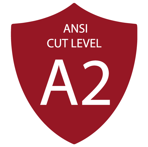Un escudo rojo que dice ansi cut nivel a2