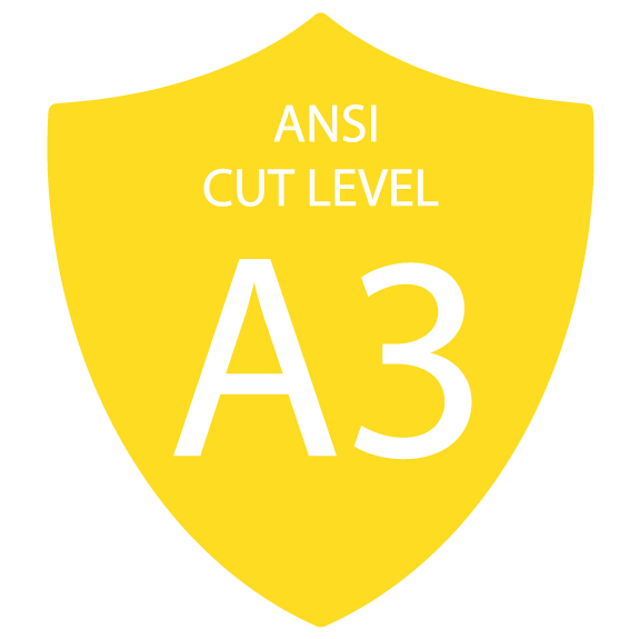 Un escudo amarillo que dice ansi cut nivel a3