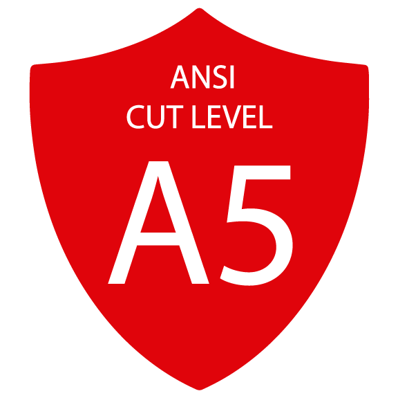 Un escudo rojo que dice ansi cut nivel a5
