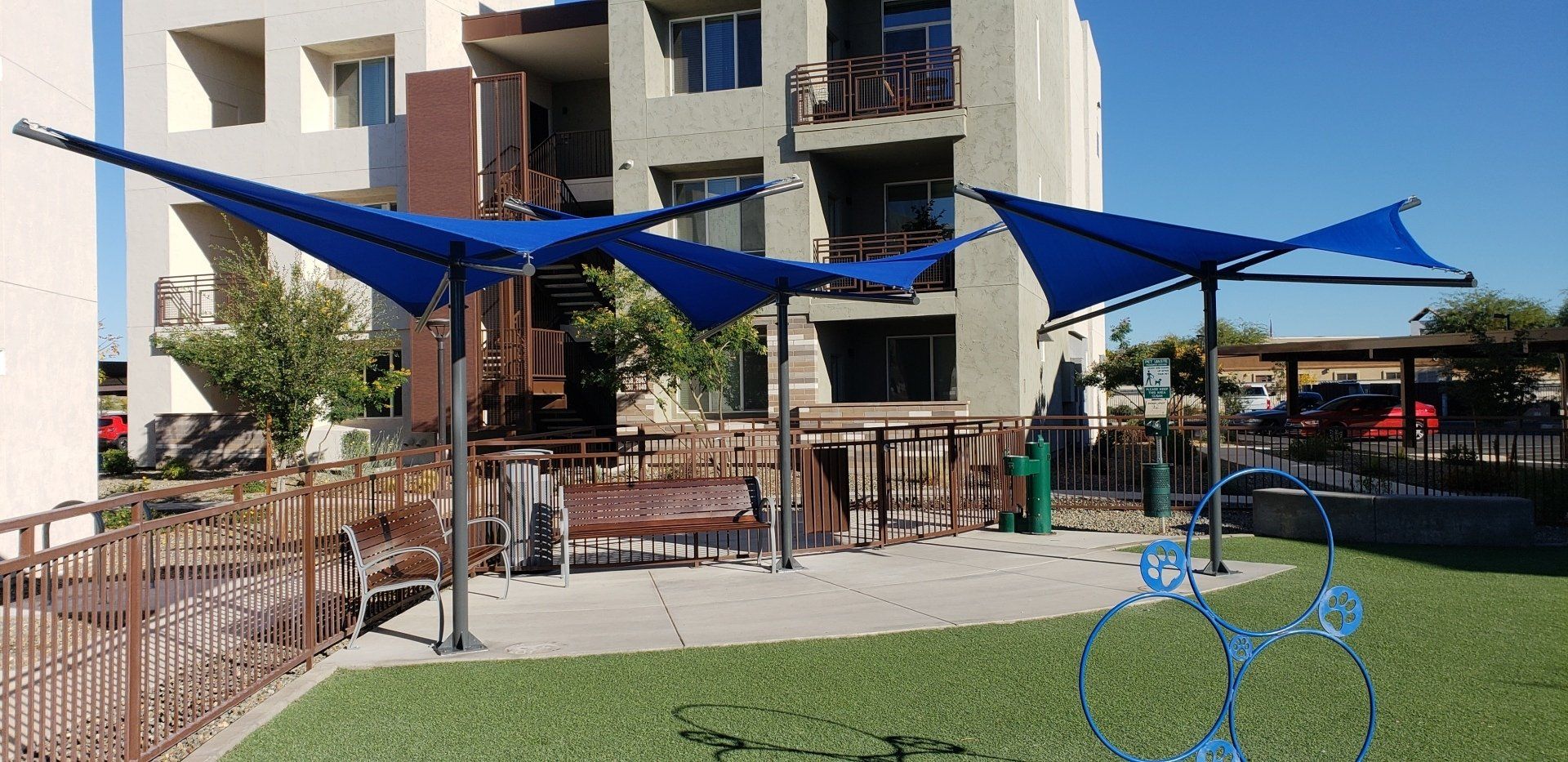 AZ Awnings at an apartment complex park in Phoenix AZ
