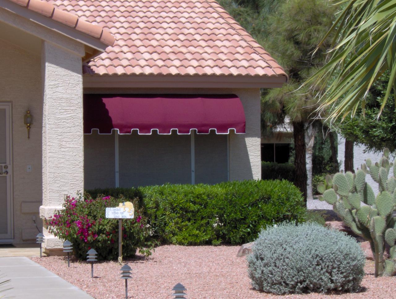 convex style awning on Phoenix,  AZ home