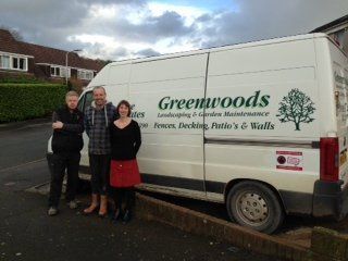 Company team and van