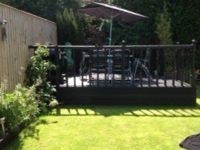 Decking with table