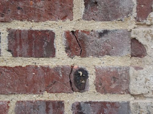 cracked bricks