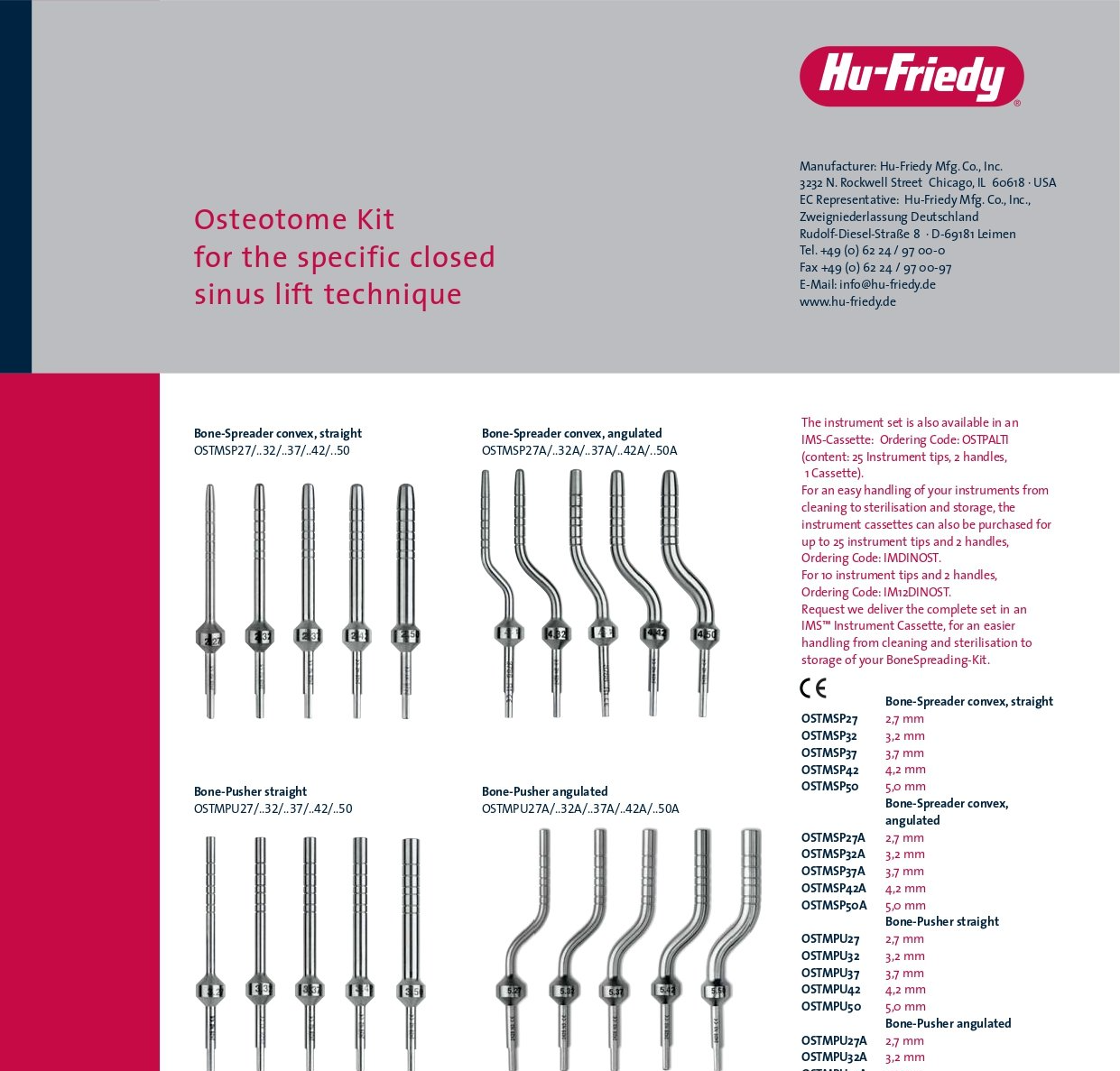 Hu-Friedy Osteotome komplekts
