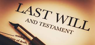 Last Will and Testament Document
