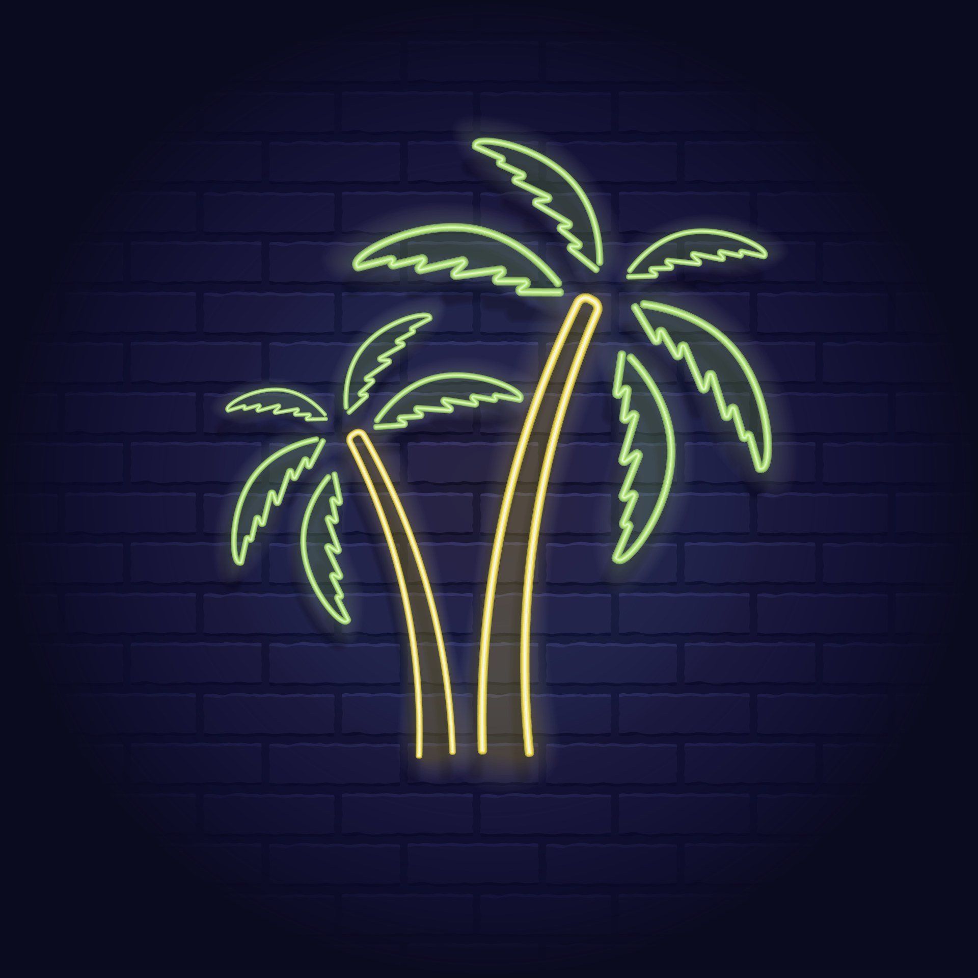 Neon con palme