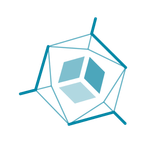 A spider web with a cube inside of it.