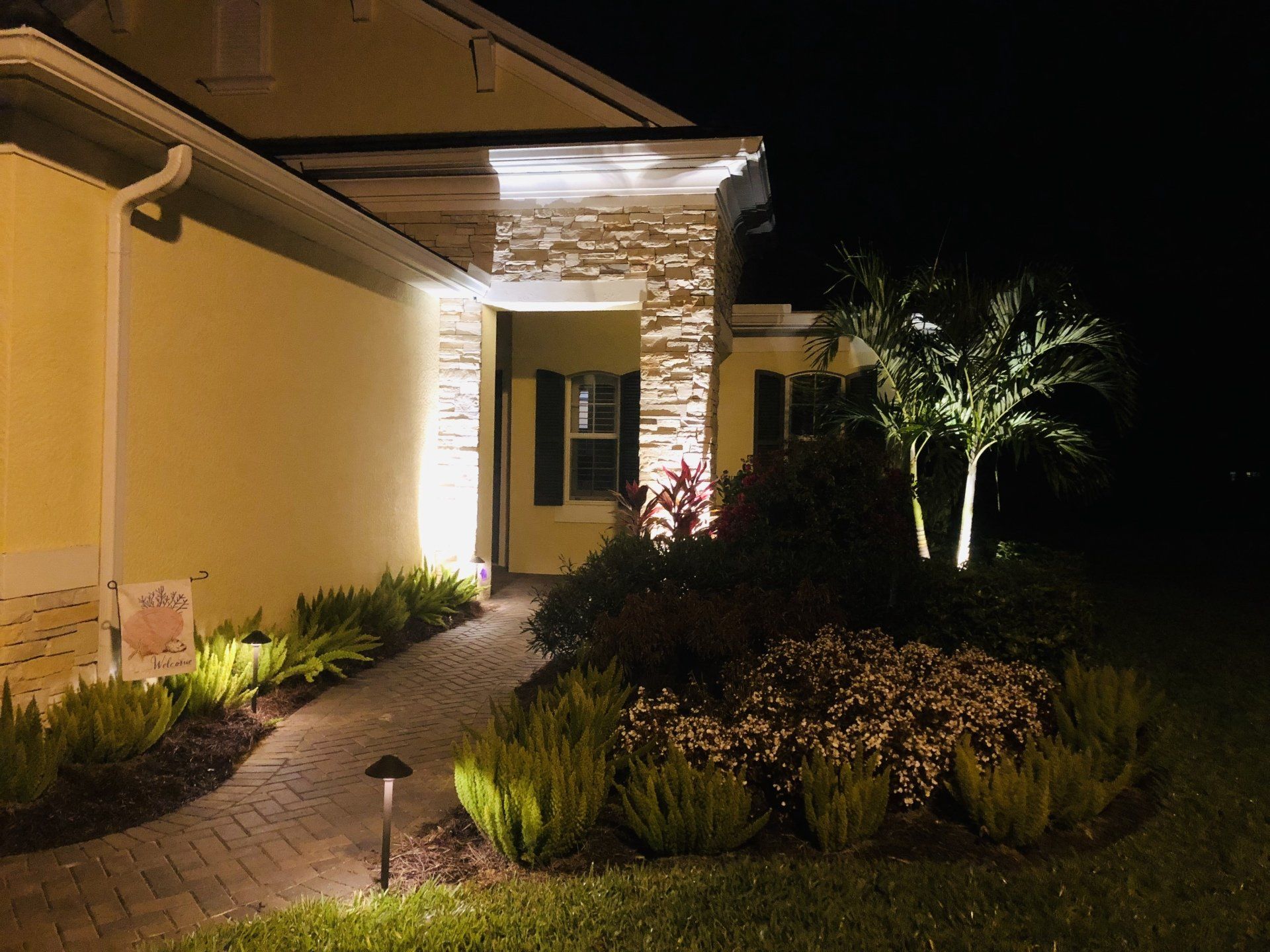 Backyard Lighting — Fort Myers, FL — Island Coast Lawn & Landscaping, Inc.