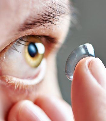 Eye Care Professional — Young Woman With Contact Lens in Belleville, IL