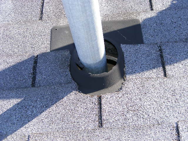 Exposed Roofline around Pipe Vent