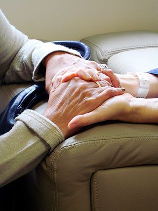 holding hands