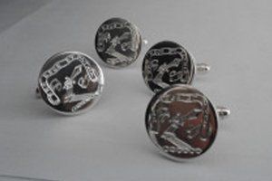 Hallmarked Gold Crest Cufflinks