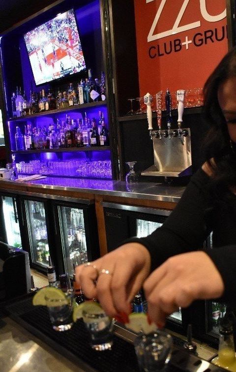 Making tequila shots