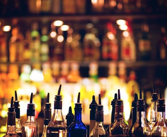 Beauty image of liquor bottles