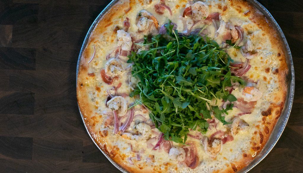 SHRIMP ALFREDO PIZZA