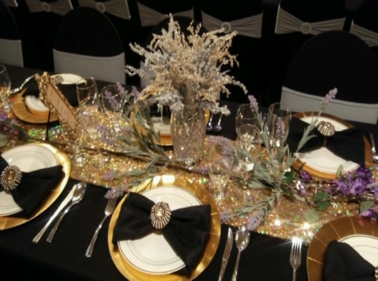 50th black and gold birthday party