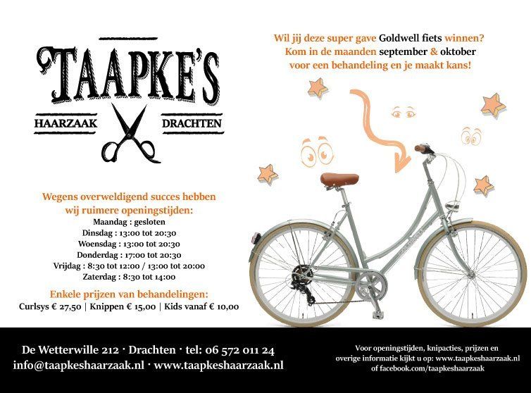 Taapke's Haarzaak - Goldwell Fiets Actie