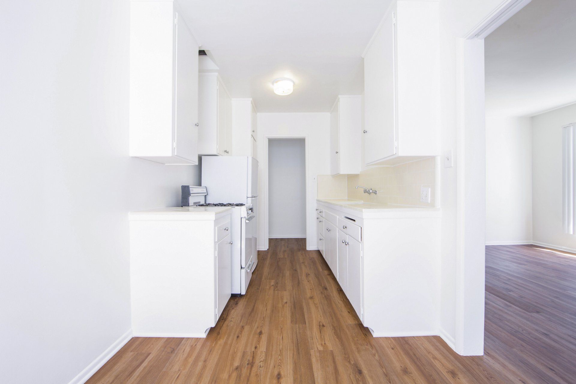 kitchen with wood floors
