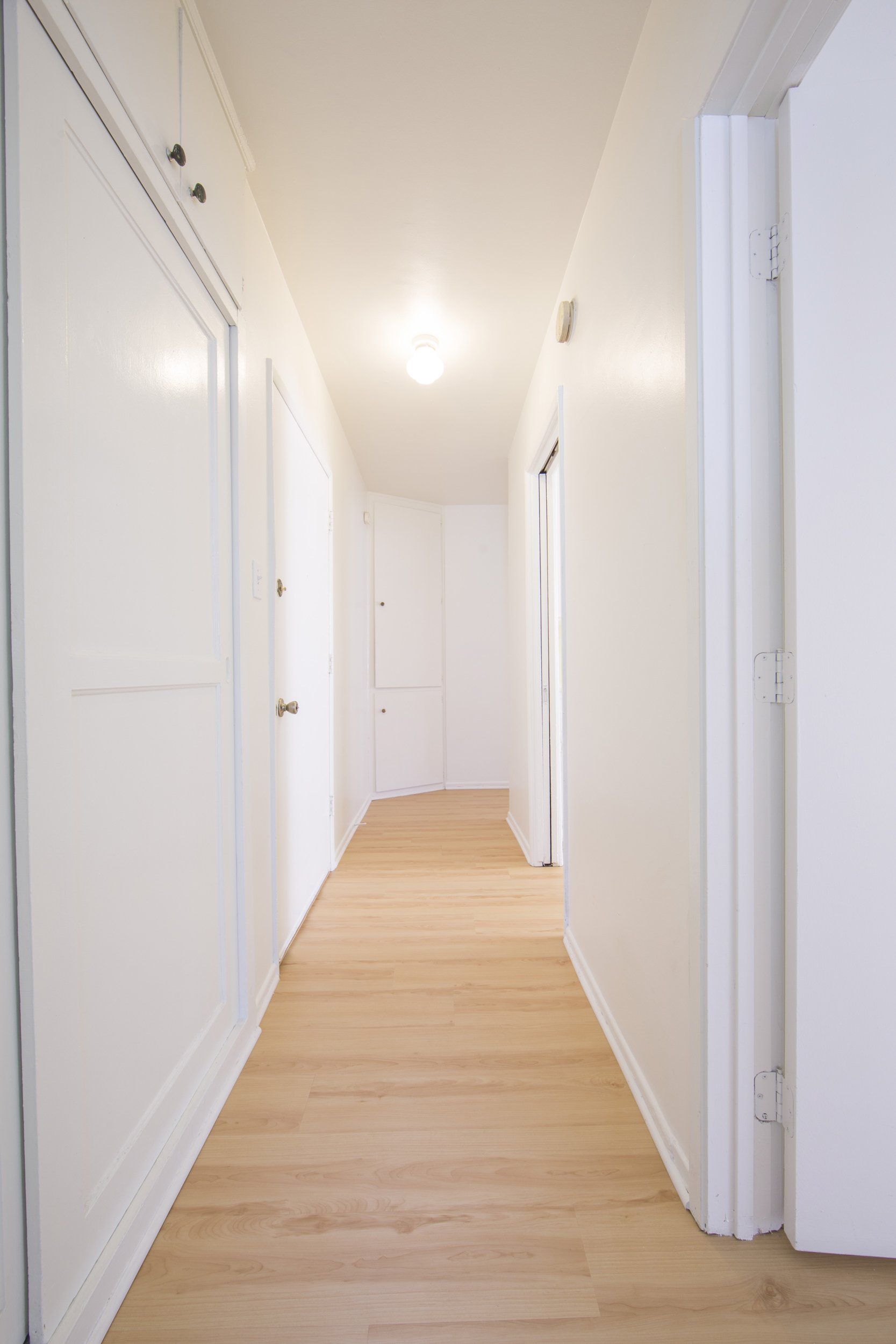 hallway with wood floors