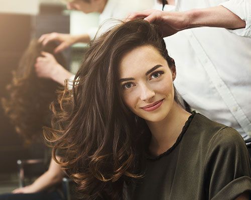 Hair Salon — Woman Sitting at Beauty Salon in Waterbury, CT