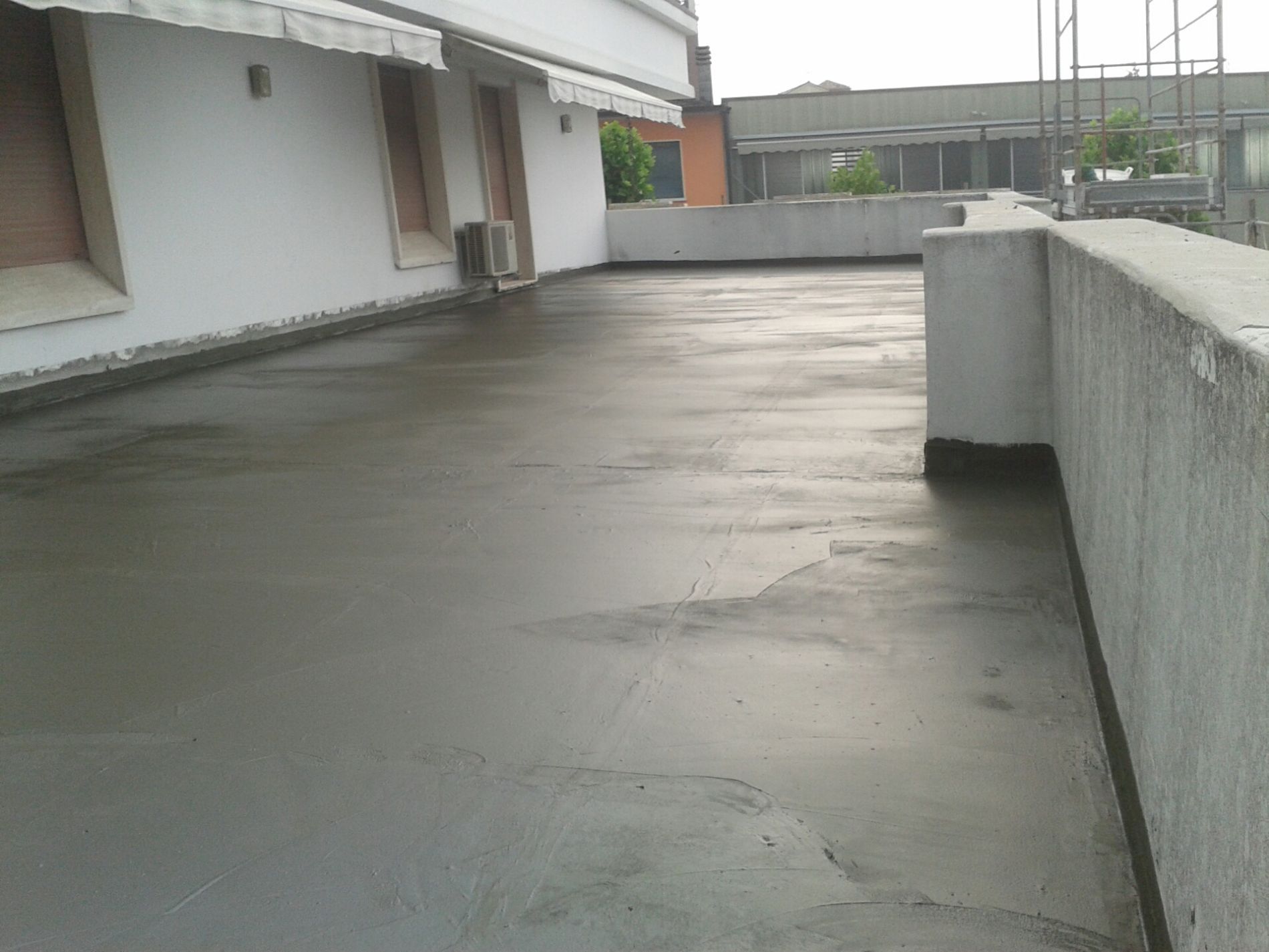 Copertura di cemento a terrazzo